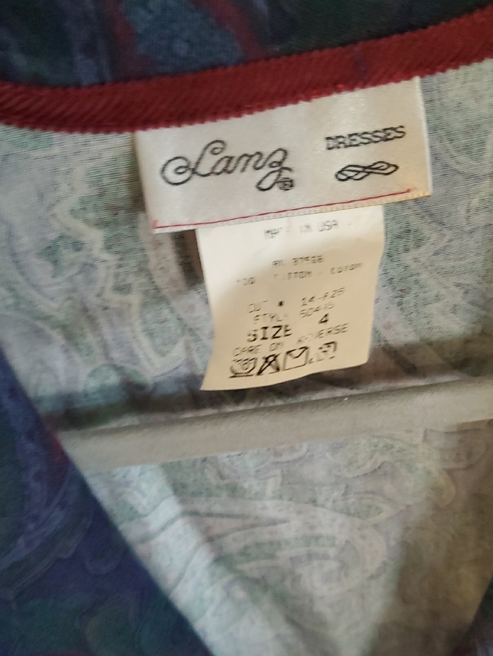 Vintage Lanz Dresses Corduroy Cotton Burgundy Sleeveless Dress. Made In USA. 4. - Picture 12 of 15